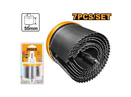 INGCO Körkivágó készlet 7 részes 26-63 mm