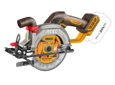 INGCO Akkus körfűrész 140 mm szénkefe nélküli 20 V (akku és töltő nélkül)